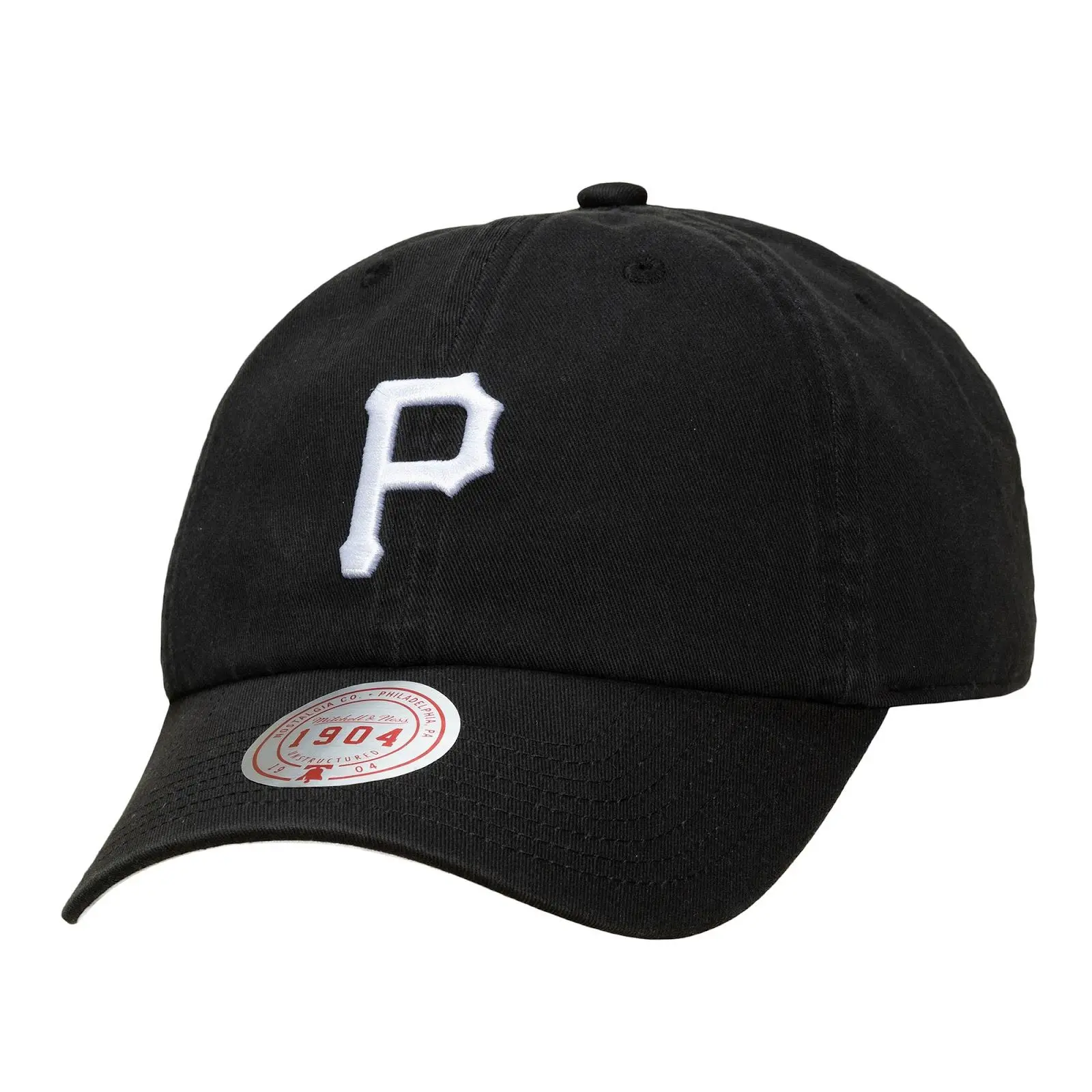 Pittsburgh Pirates Black 1904 Adjustable Dad Hat MLB Throwback Cap Fan Gear Mitchell & Ness