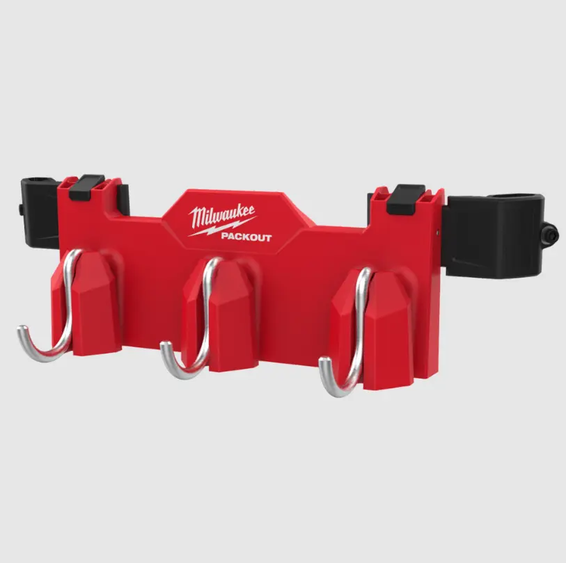 Milwaukee 48-22-8606 PACKOUT Twist-In Hooks Attachment - 3-Hook Heavy Duty Construction Tool Organizer for Quick Access