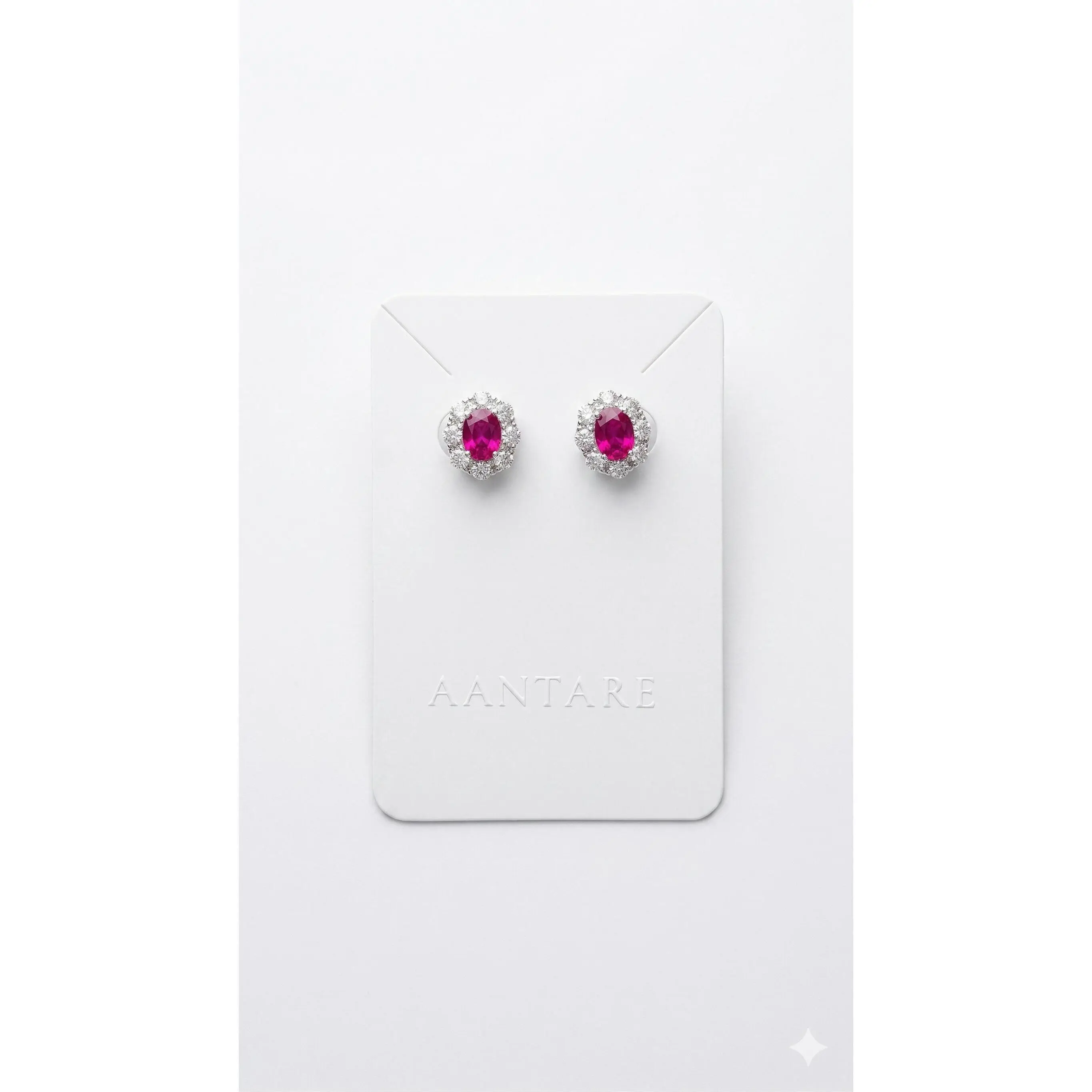 Female Elegant Anti-Tarnish Ruby Costume Jewelry Earrings with Vibrant Pink Gemstone Accents, Made to Last Durable Design, Note: Choking Hazard - Small Parts