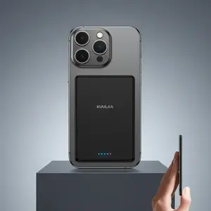 KUULAA MagSafe 5000mAh Slim Magnetic Wireless Portable Charger Power Bank, 20W USB Type-C Power Delivery Fast Charger for iPhone 17/16/15/14/13/12 Series Smartphones (5000-10000mah Range Compatible)