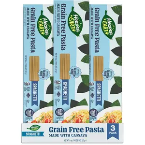 Earth Grain Free Pasta, Cassava Spaghetti Pasta, 8oz (3) |   Paleo Pasta |   Vegan |   Certified Gluten Free |   Kosher for Passover