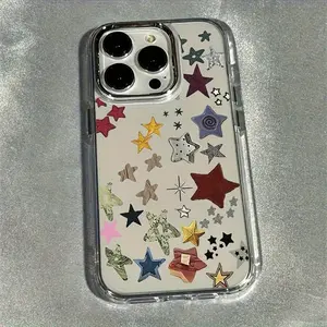 Colorful Sparkling Print Phone Case for iPhone 17 16 15 14 13 12 11, Durable Protective Cover, Stylish Design for Daily Use
