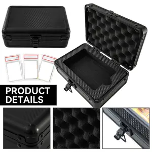 1pc 1-Slot Carbon Fiber Pattern Graded Card Case Storage Box Single Card Slab Alloy Holder For PSA CGC BGS Graded Trading Cards, Sports Basketball Football Baseball Cards Slabs  (Card Not Included)