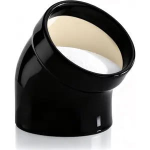 Dishwasher Safe Ceramic Salt Cellar Modern and Minimalist, Convenient Access to Seasoning Wide Caliber Salt Holder for Counter (Black)