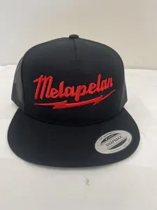 Melapelan embroidered trucker snapback cap Melapelan embroidered trucker snapback cap