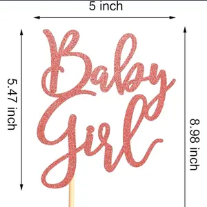 Baby girl cake toppers Rose gold Cake Birthday Unicorn Topper Magical