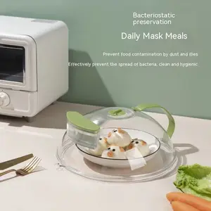 Can be filled with water Reusable Microwave Splash Cover - Transparent Anti-Sputtering Food Cover with Airtight Seal and Heat Resistance