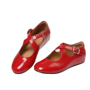 Mary Jane Ballet Flats for Women, Patent Leather Flats，Slip-On Comfort