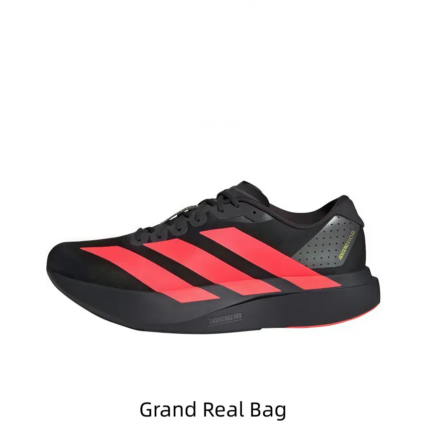Black Scarlet Angled Strip Endurance Training Sneakers, Uniform Weight-distributing Midsole, Extended-wear Comfort Design For Cross-country Runs And Long Fitness Sessions