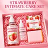 Sjopa Women's Organic Strawberry-Cherry Intimate Wash Cleanser (3PCS) - Smooth, Gentle, Hydrating, pH-Balanced Daily Feminine Hygiene Product for Sensitive Skin, Lightweight, Scented, All Skin Types, 24-Month Shelf Life (Intimate Washes & Wipes)
