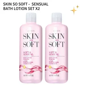 Avon Skin So Soft Soft & Sensual Body Lotion Set  2-Pack Argan Oil Moisturizing Lotion