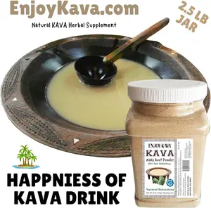 KAVA Waka Powder (2.5 LB JAR) Authentic, Noble Kava Root Powder - Imported from FIJI