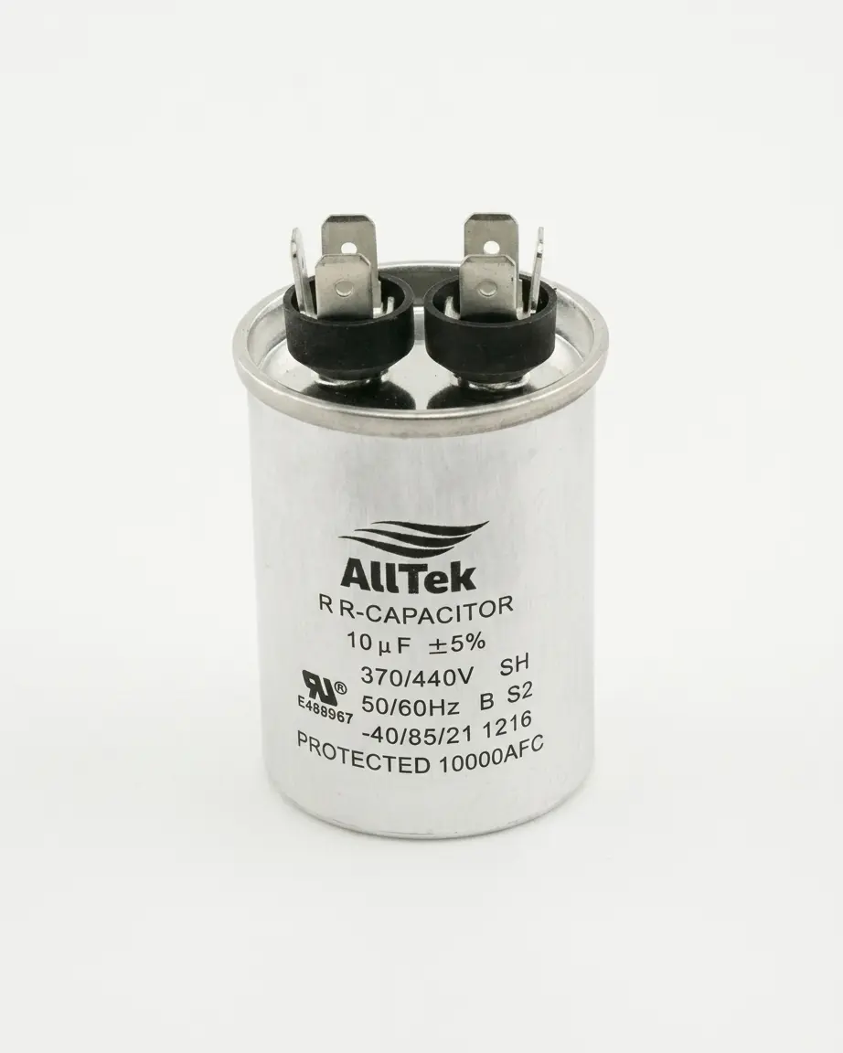 Alltek 10 uf MFD 370/440V HVAC Round Run Capacitor