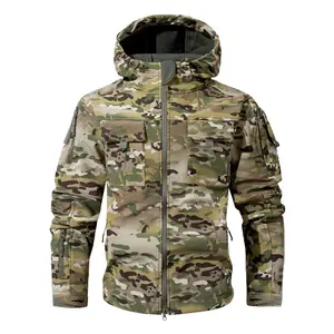 Men's Multi-Pocket Workwear Hooded Jacket, Fleece Waterproof Jacket, 9 Cl Menswear ose-Fitting Pockets Fleece Design. Menswear Coats Coats Tops Long Sleeve Operator Motocross Camo Camouflage Casual Navy Outdoorfunj68T