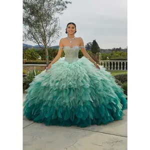 Vizcaya by Morilee Ombre Ruffle Quince Dress 89438