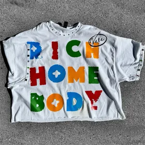 “Rich Homebody” Cropped Tee for Men and Women - Tops - Menswear, womenswear Oversized