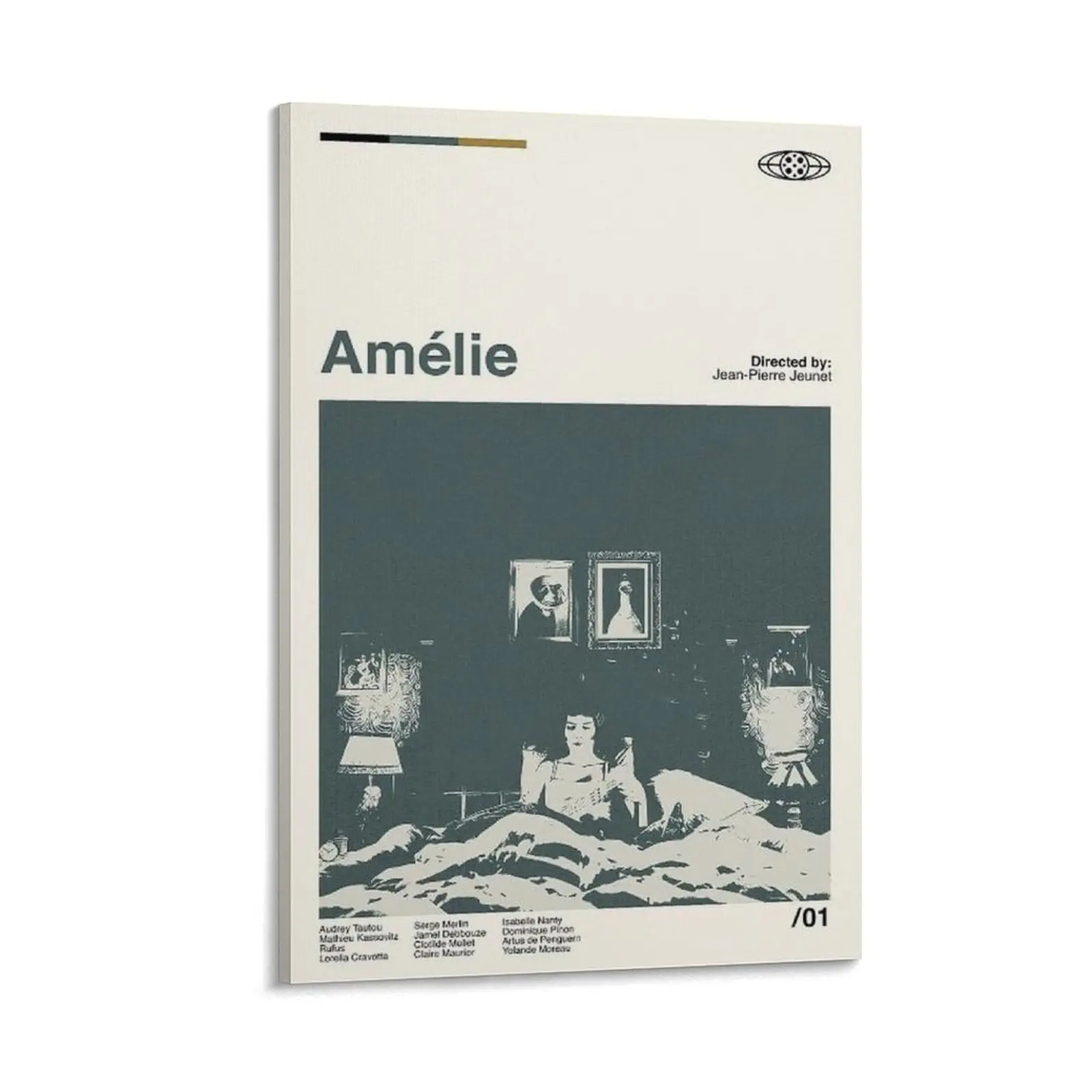 Amelie Canvas Print with Wood Frame - Home Decor for Bedroom, Office - Wall Ornament, Gift Option