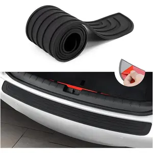 Rear Bumper Protector Guard, Auto Anti-Scratch Collosion Rubber Trunk Door Entry Guards, Non-Slip  Bumper Protection Strip, Fit for  , SUVs,  (35"x2.7", Black)