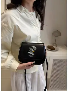 Broken David Sculpture Art Graffiti Shoulder Bag, available in multiple colors, suitable for back-to-school or New Year's gifts.