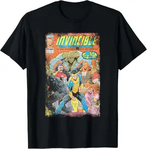 Invincible Old X New Suit Anime T-Shirt, Cool Graphic Tee for Teen Boys and Men, Casual Everyday Wear Menswear Top Tshirt