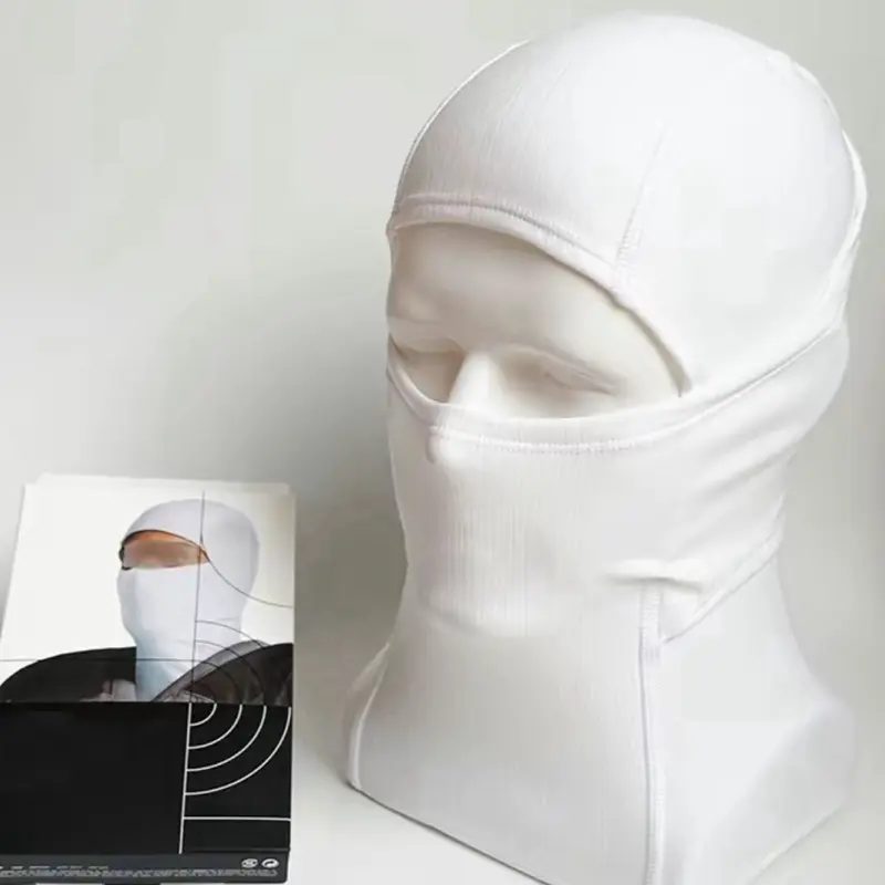 White Men's Pro Hyperwarm Hood Ski Mask Balaclava Motorcycle Riding Head Gear Skimask for Winter Sports