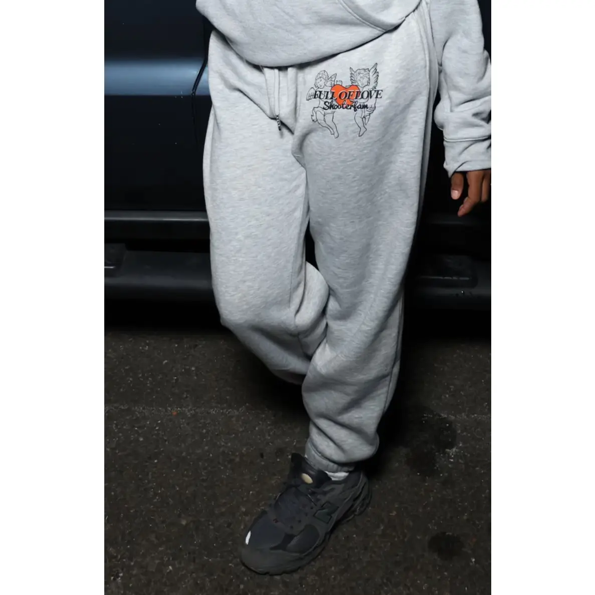 Full Of Love Sweatpants(Grey/Black/Red/White)