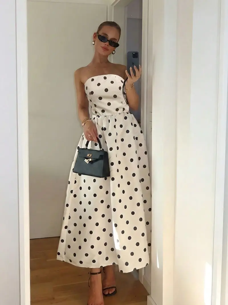 line and dot dress - TikTok Shop