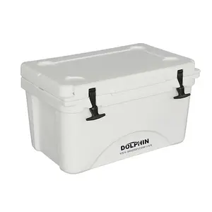 Dolphin 85QT Marine Grade Fishing Cooler 80L with Closed Cell Polyurethane Insulation, Thick Rubber Gaskets, Smooth Surface, and Lifetime Warranty