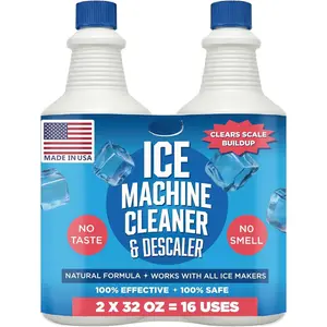 Ice Machine Cleaner and Descaler 32oz 2-Pack | Ice Maker Cleaner for  Brands; Opal, Scotsman, Manitowoc, , , etc. Countertop Icemaker Cleaners Solution | Icemaker Cleaners and Descaler