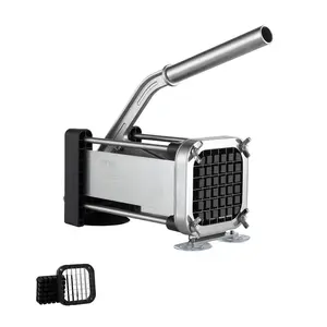 VEVOR French Fry Cutter,  Potato Slicer with 1/2-Inch Stainless Steel Blade, Manual Potato Cutter Chopper with Suction Cups, Great for Potato, French Fries, Cucumber, Vegetables, Carrot