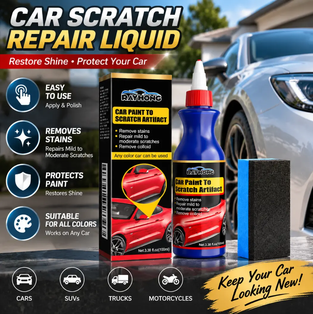 Car Scratch Repair Liquid, Car Paint Scratch Remover, Auto Paint Repair Polish, Vehicle Scratch Removal Treatment for Cars, SUVs and Trucks