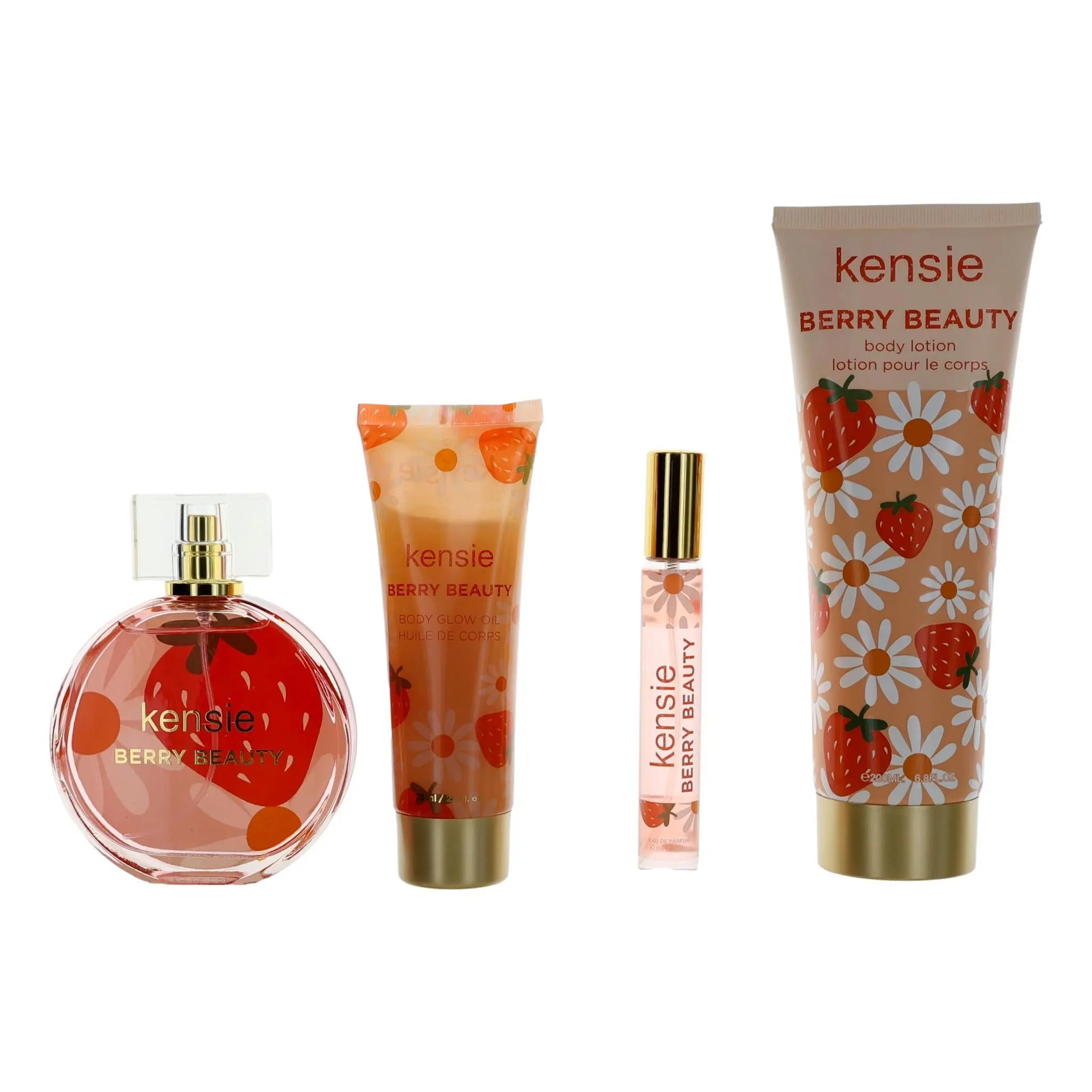 Kensie Berry Beauty Women's Fragrance Gift Set, 4 Piece Multi-pack with Perfume, Body Lotion & Mini Perfume Set, Mini Perfume Set Women's Fragrance