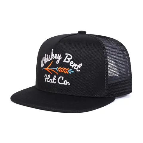 Unisex Whiskey Bent Mesh Baseball Cap, Dad Classic Trucker Hat, Adjustable Sun Protection Hat, Casual Woven Cap for Travel Beach Vacation, Adjustable Snapback Cap, Snapback Style, Dad Hats