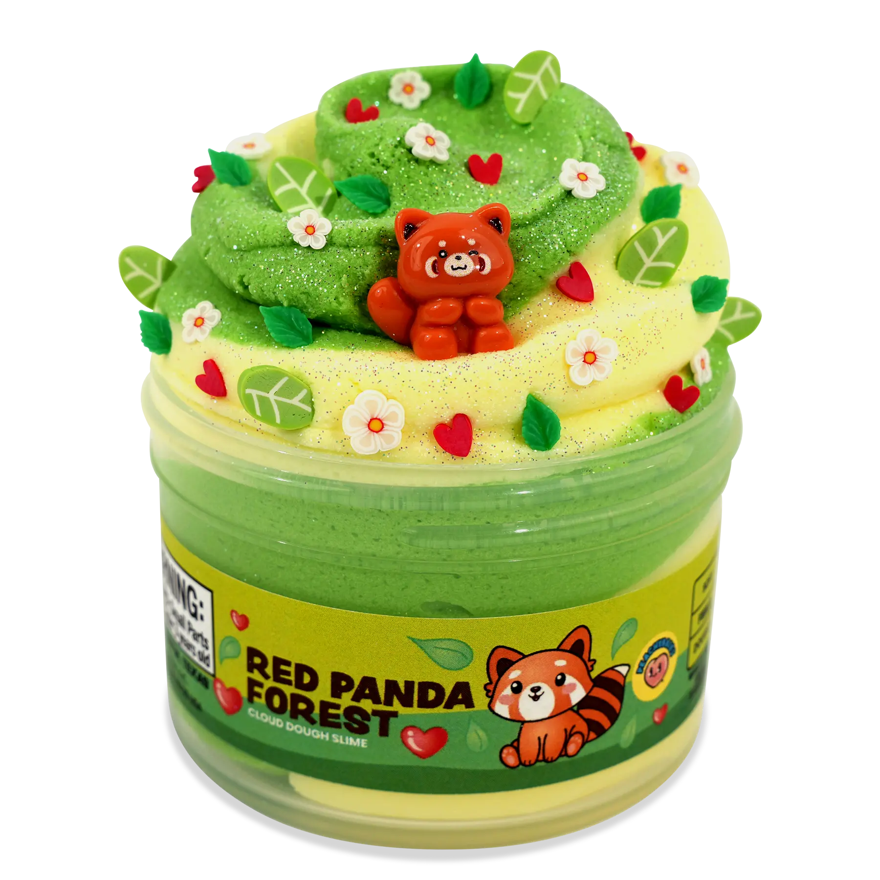 Peachybbies Forest Theme Slime, Red Panda Could Dough Slime for 8-10 Yrs Kids, Classic Novelty Squishy Toy