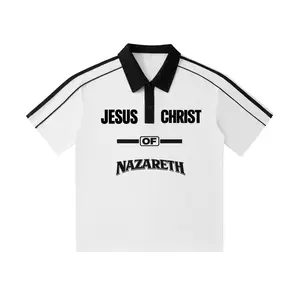 JESUS CHRIST OF NAZARETH - SACRED (Contrast Collar Short-Sleeve Polo Shirt)