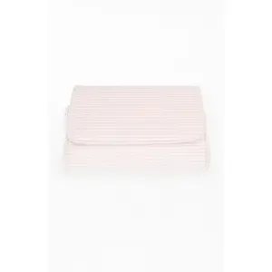 John Galt Women's Pink Striped Makeup Bag