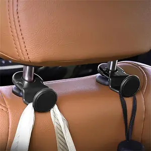 2pcs Car Seat Headrest Hook Belt Rope - Anti-Slip Storage Hanger