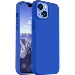 Compatible with iPhone 14 15 16 Case, [Anti-Scratch Microfiber Lining] [Soft Touch Premium Liquid Silicone], Ultra Slim Shockproof Protective Phone Case for iPhone 14 - Klein Blue