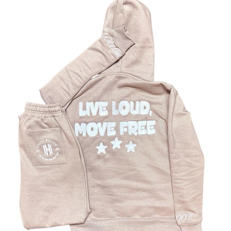 Move Free Sweatsuit - All Seasons Hooded Zip-Up Sweatsuit for Year-Round Wear Comfortable Fit Versatile Use Workout Set