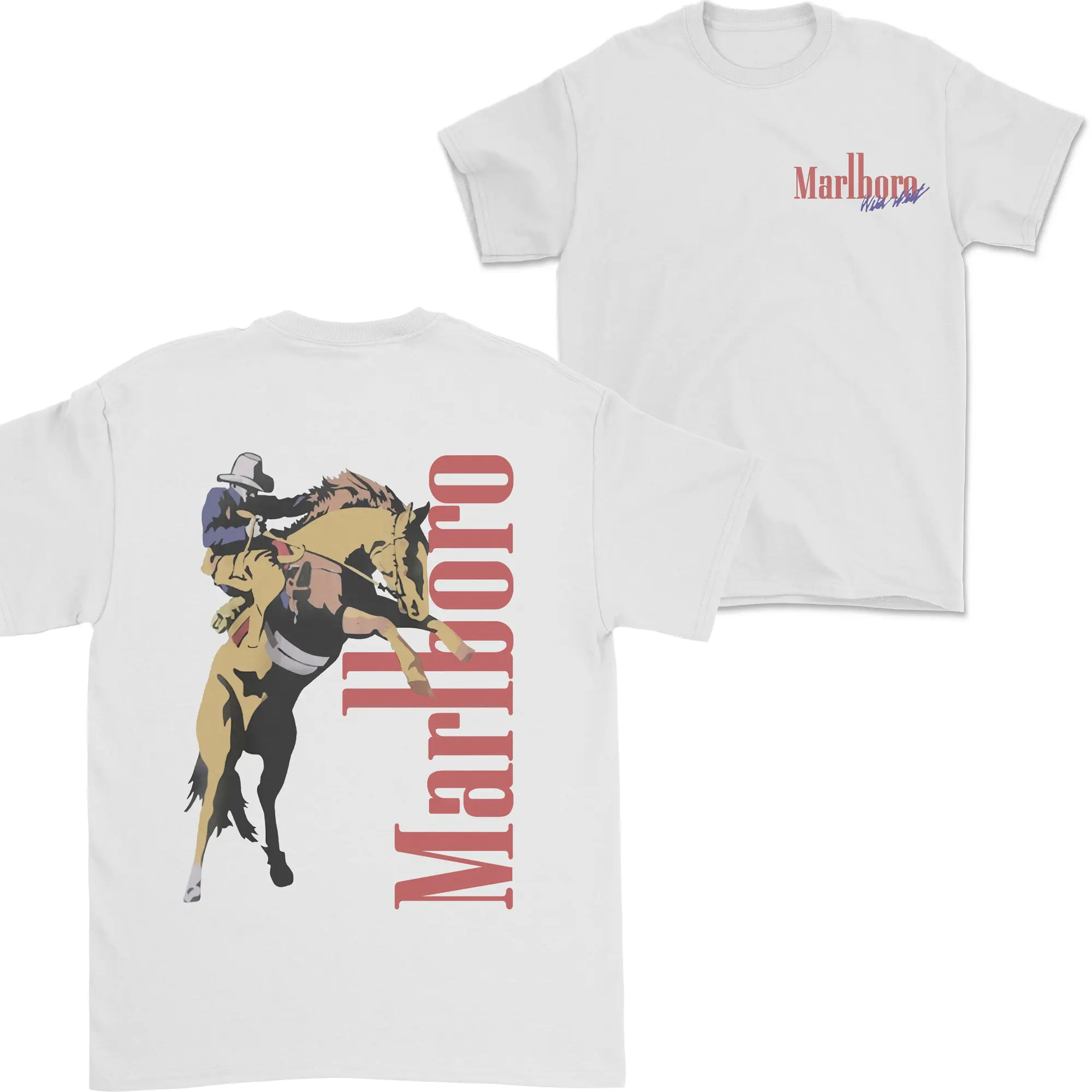 Vintage Marlboro Wild West Shirt, Cowboy Unisex Shirt, For Men, For Women