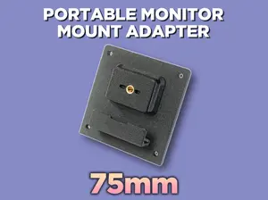 VESA 75mm to 1/4"-20 Adapter & Screws Kit for Portable Gaming Monitors (4-screw version)