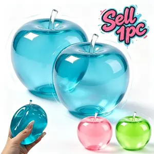 Fruit Apple Squishy Toy - 3Colors Slow Rebound Stress Relief, Soft Q-Press Fidget Toy, Kids Anxiety Relief, Party Gift, Birthday Gift, Decompression Squeeze