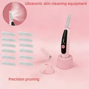 Ultrasonic Hair Trimmer for Women, Silent Low Vibration, Multi-Head Replacement, Portable Precision Grooming, Face Lip Hair Removal, Facial Hair Removal