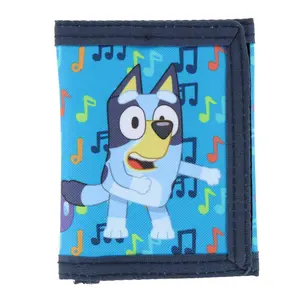 CTM Kid's Disney Bluey & Bingo Friends Forever Hook & Loop Closure Tri-Fold Wallet, Trifold Wallets