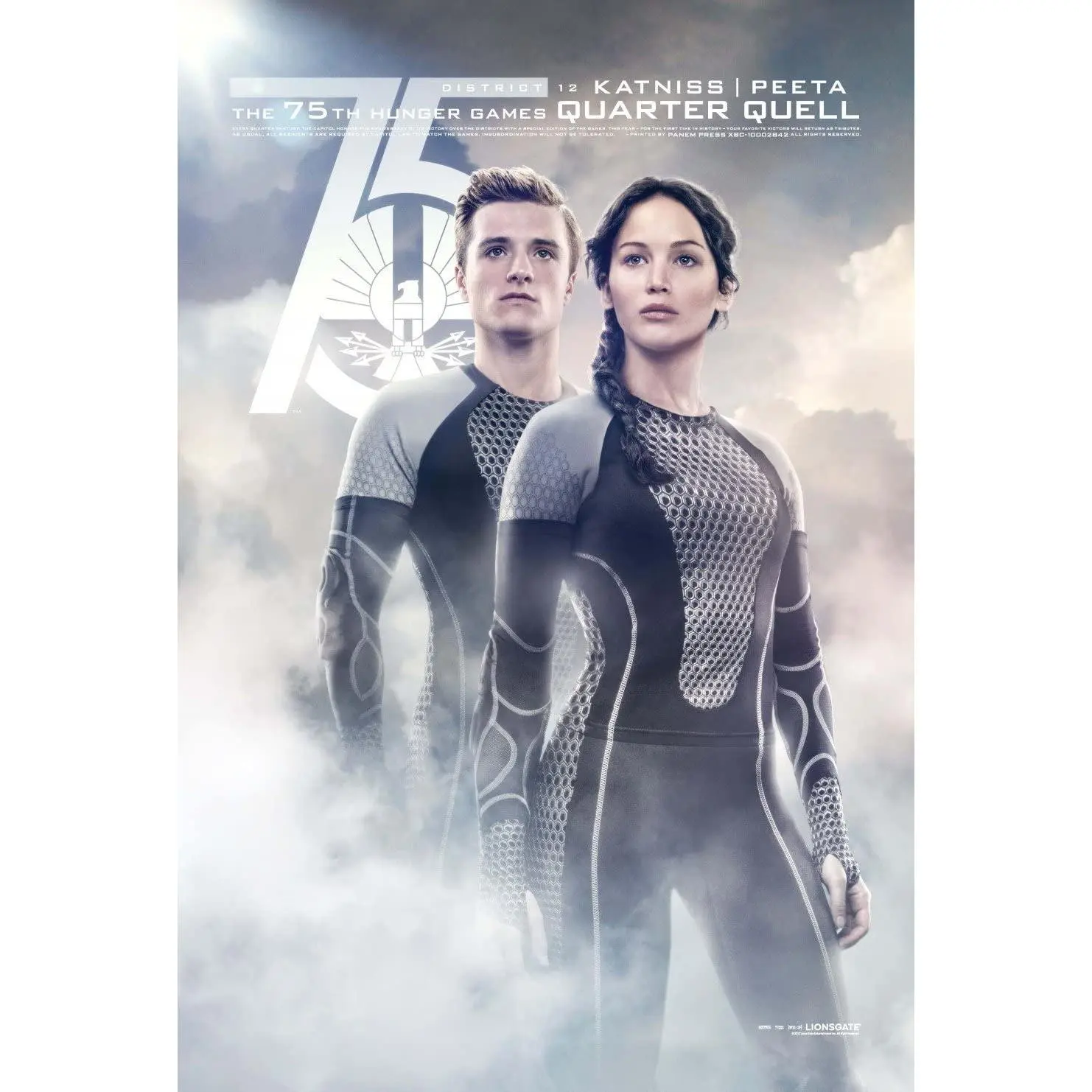 THE HUNGER GAMES: CATCHING FIRE 27"X40" D/S Original Movie Poster One Sheet Jennifer Lawrence 2013 Rare Version