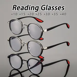 Men's Metal Round Reading Glasses, Vintage Casual Classic Unique Style, Fashionable Old Readers, 3 Pairs, Simple Artistic Design, Reading Eyeglasses