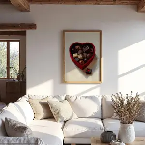 Valentine Chocolates Kitchen Poster - Vday Party Printable Decor, Romantic Cottagecore Printable, Whimsical Holiday Print