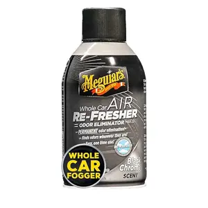 Meguiar's Whole Car Air Re-Fresher Odor Eliminator Mist, Black Chrome Scent - 2 Oz
