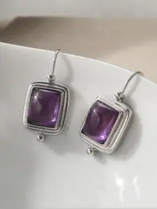 Elegant Square Pendant Earrings, Handmade Copper Jewelry for Women, Trendy Jewelry, Perfect for Vacation and Travel, Ideal Gift for Girlfriend