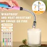 Handheld Fit Unisex USB Rechargeable Pulse Igniter - ABS, LED Light, USB Port, Flexible Stick, Windproof, Smokeless, Oil-Free, Long-Lasting Batteries, Mini Kitchenware Fire Starter with Data Cable for Camping, Outdoor Gear